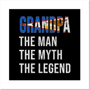 Grand Father American Samoan Grandpa The Man The Myth The Legend - Gift for American Samoan Dad With Roots From  American Samoa Posters and Art